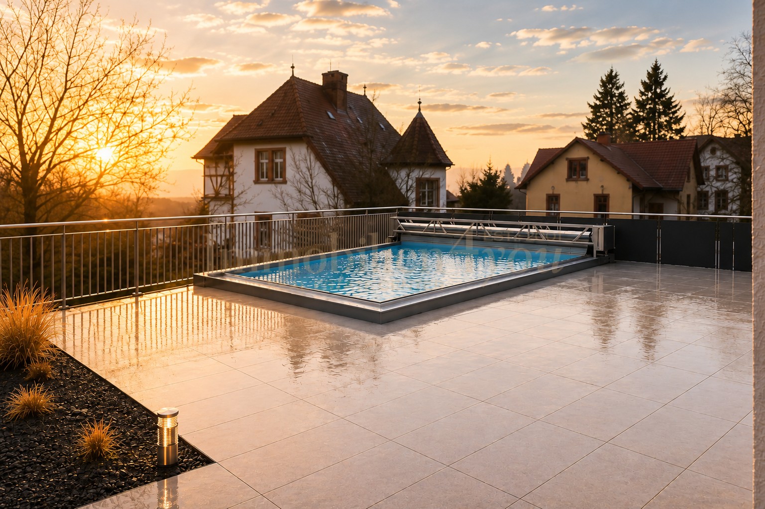 Pool Bereich - Dach