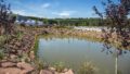 Außenansicht — Teich mit Eventzelten